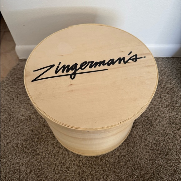 Other - Vintage Zingerman Pine Wood Cheese Box 11” Round Rustic Farmhouse Kitchen Decor